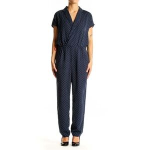 NWOT J. Crew Navy Blue Polka Dot Jumpsuit Sz 6